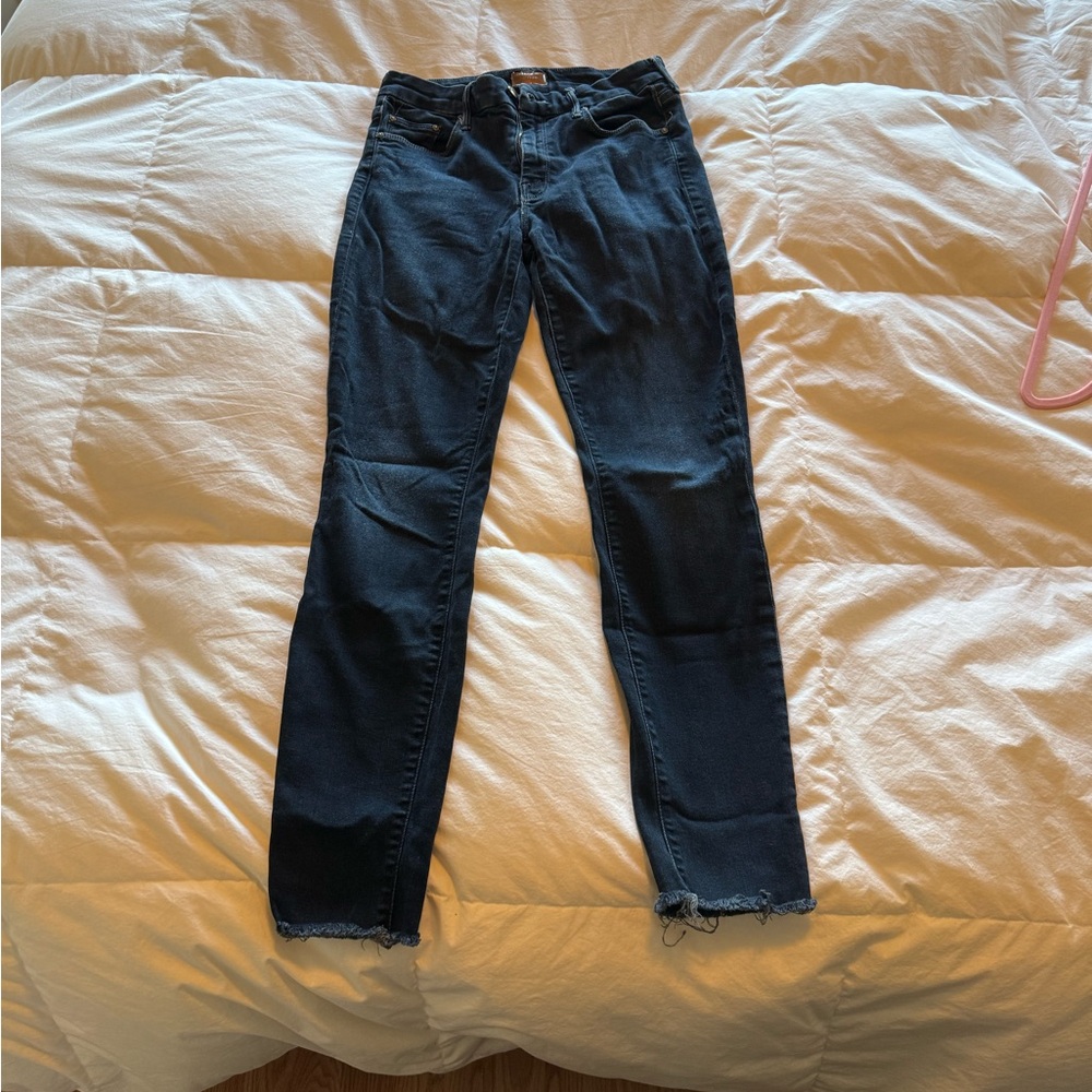 MOTHER Dark Blue Skinny Jeans